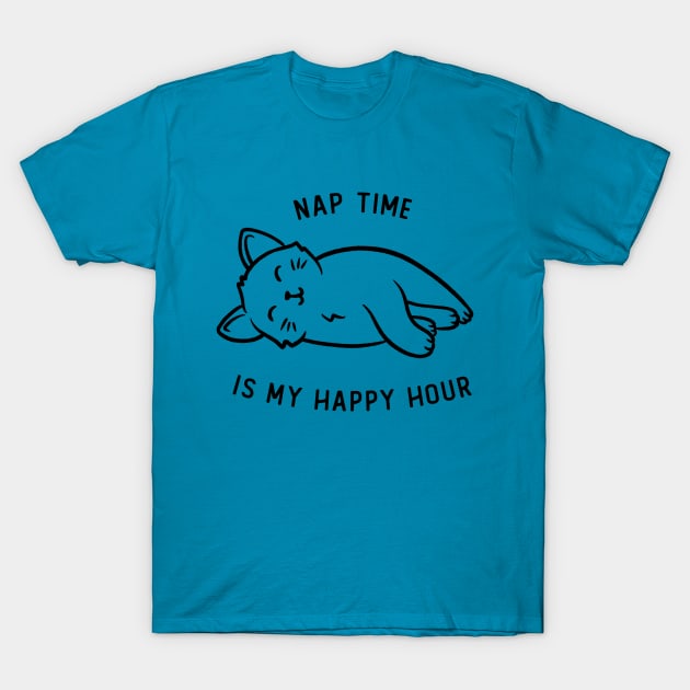 Nap Time Is My Happy Hour Funny Cute Gift T-Shirt by koalastudio